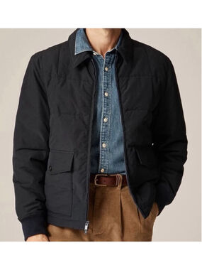 Men's NWT J.Crew Primaloft Quilted Jacket Black Size XL
